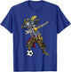 Dabbing Skeleton Pirate Soccer Lover Halloween Costume T-Shirt - T-Shirt | Royal