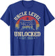 Vintage Uncle Level Unlocked Leveling Up To Uncle Est. 2025 T-Shirt - T-Shirt | Royal