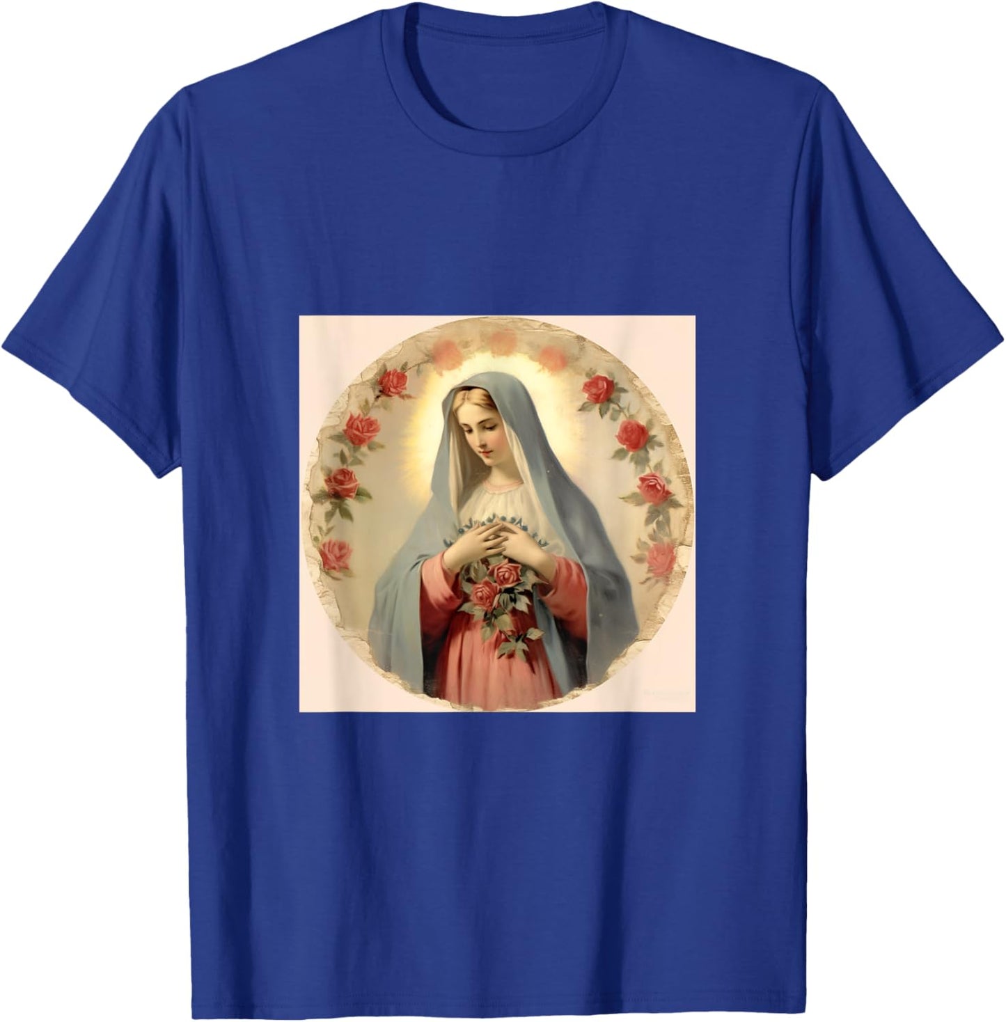 Blessed Virgin Mary Jesus Christian T-Shirt - T-Shirt | Royal
