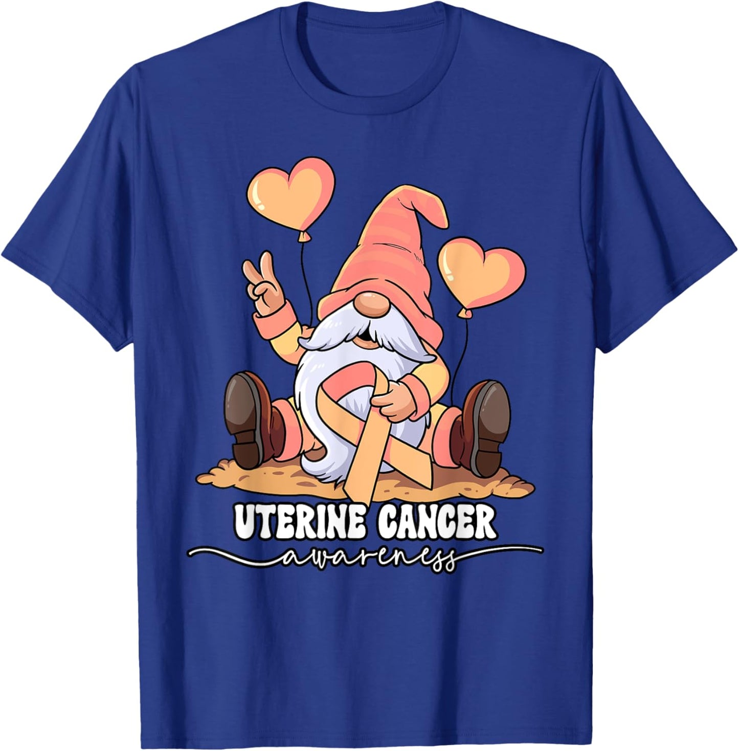 Uterine Cancer Awareness by Uterine Cancer Awareness - -Adults, Black, Small, Short Sleeve, Classic Fit T-Shirt - T-Shirt | Royal