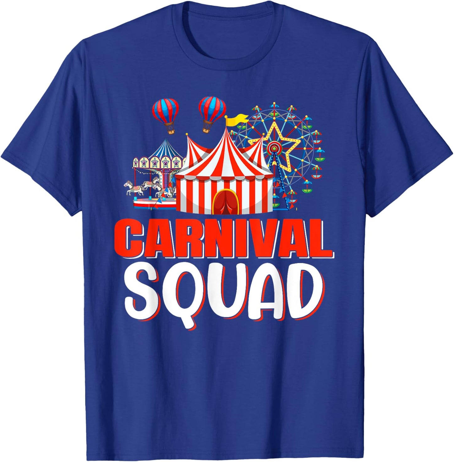Carnival Squad Funny Circus Staff Costume Circus Theme Party T-Shirt - T-Shirt | Royal