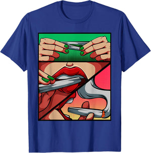 Roll It Lick It Smoke It Marijuana Weed Pot Sexy Lips T-Shirt - T-Shirt | Royal