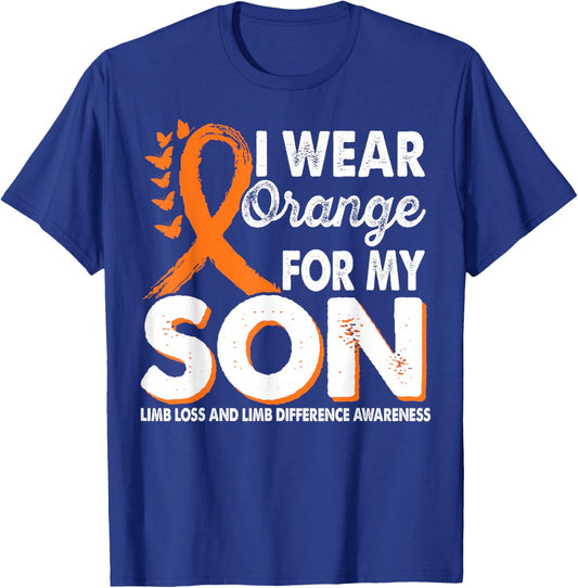 Wear Orange For Son Limb Loss And Limb Difference Awareness T-Shirt - T-Shirt | Royal