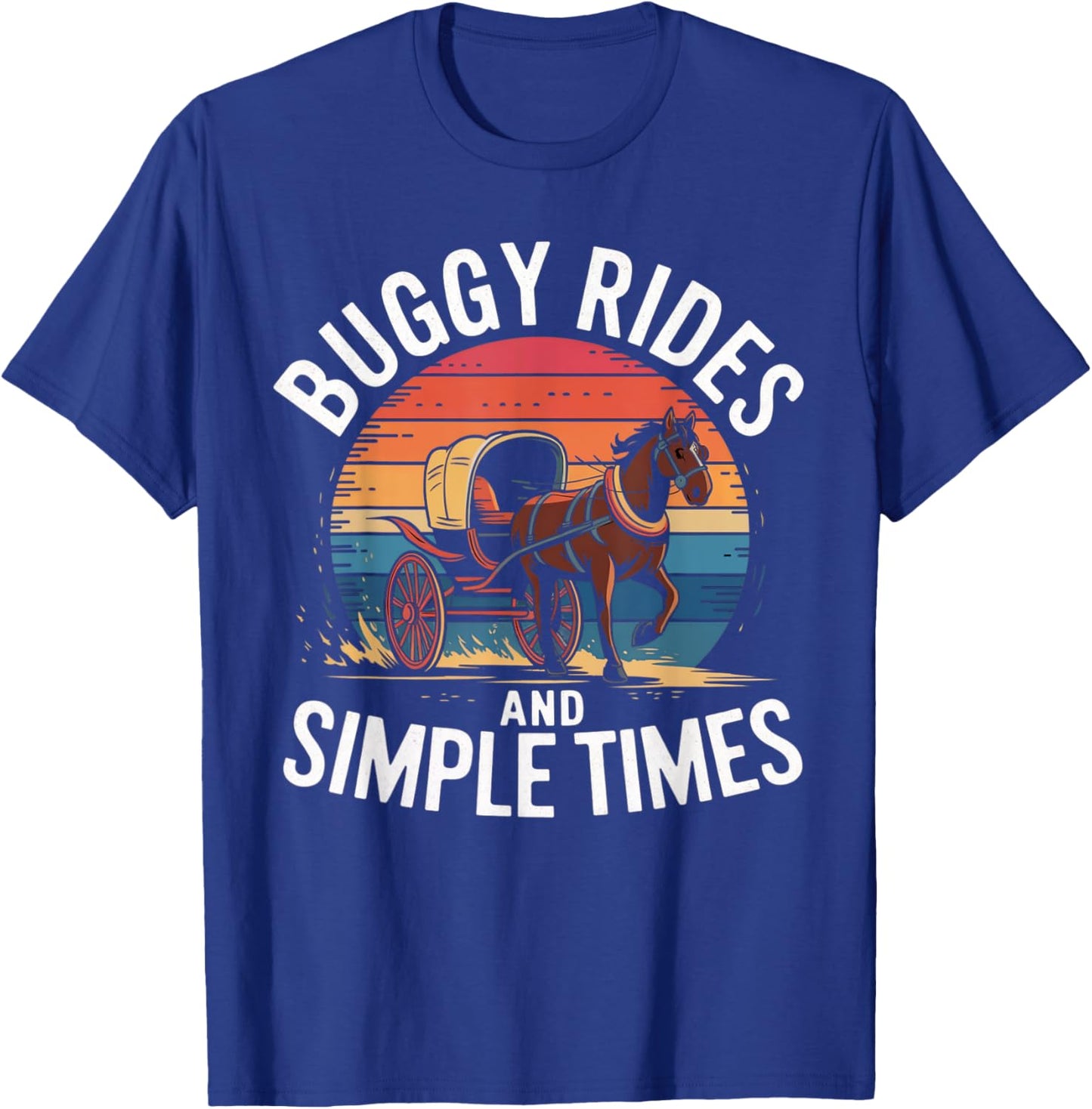 Amish Buggy – Classic Countryside Design T-Shirt - T-Shirt | Royal