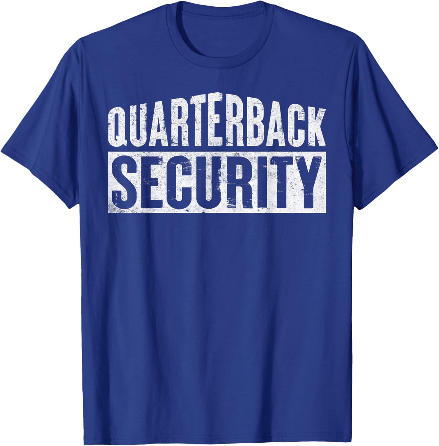 Football Lineman Quarterback Security Novelty T-Shirt - T-Shirt | Royal