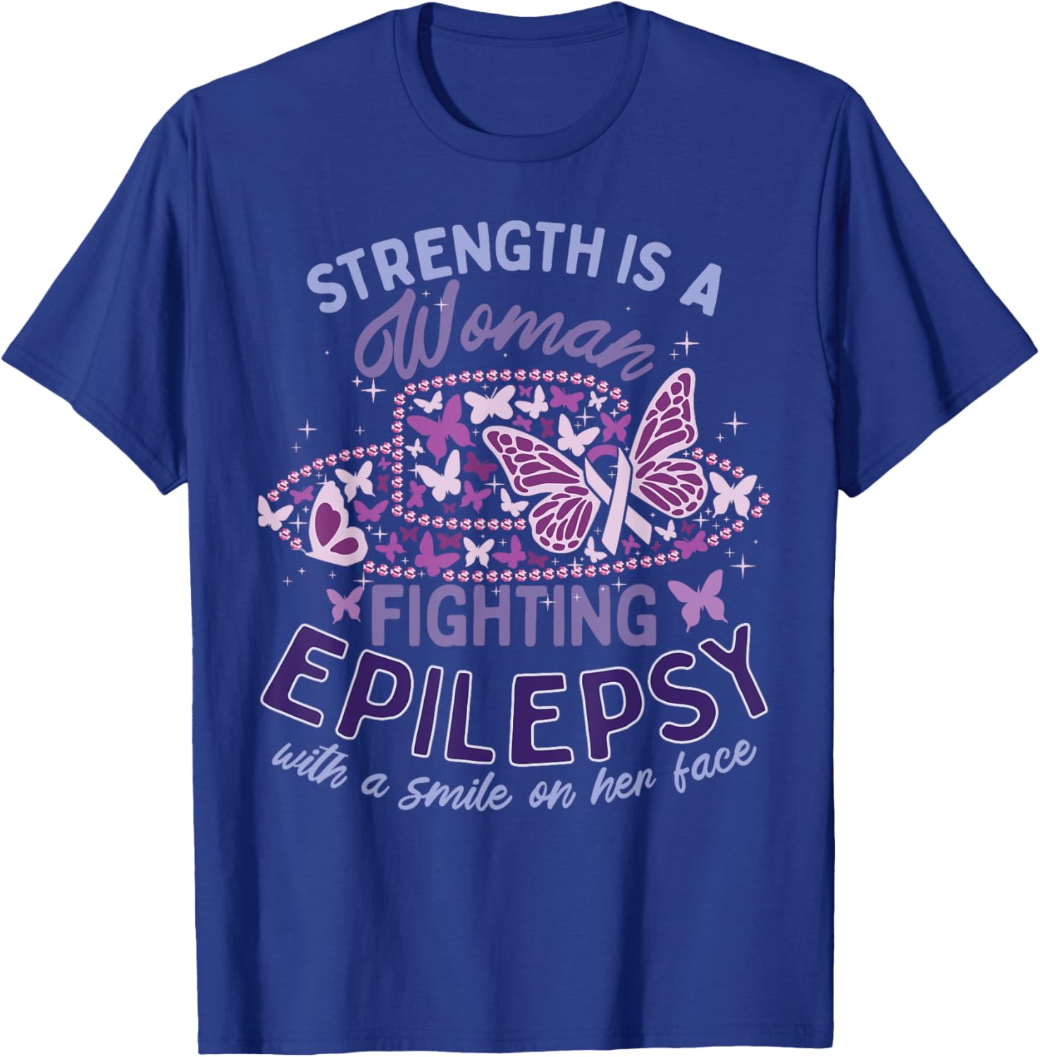 Women Epilepsy Warrior T-Shirt - T-Shirt | Royal
