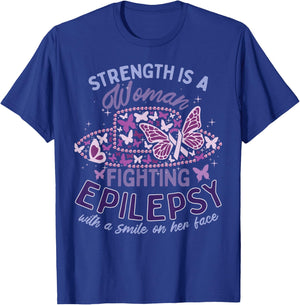 Women Epilepsy Warrior T-Shirt - T-Shirt | Royal