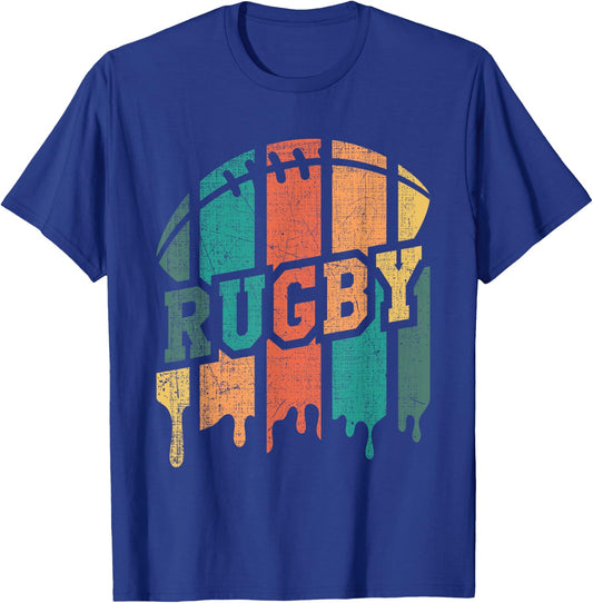Vintage Retro Rugby Player Rugby Fan Rugby Coach T-Shirt - T-Shirt | Royal