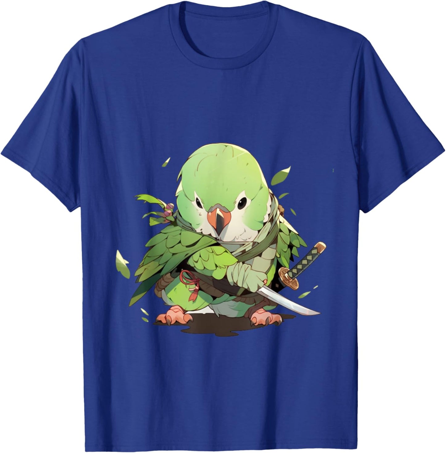 Samurai Quaker Parrot T-Shirt - T-Shirt | Royal