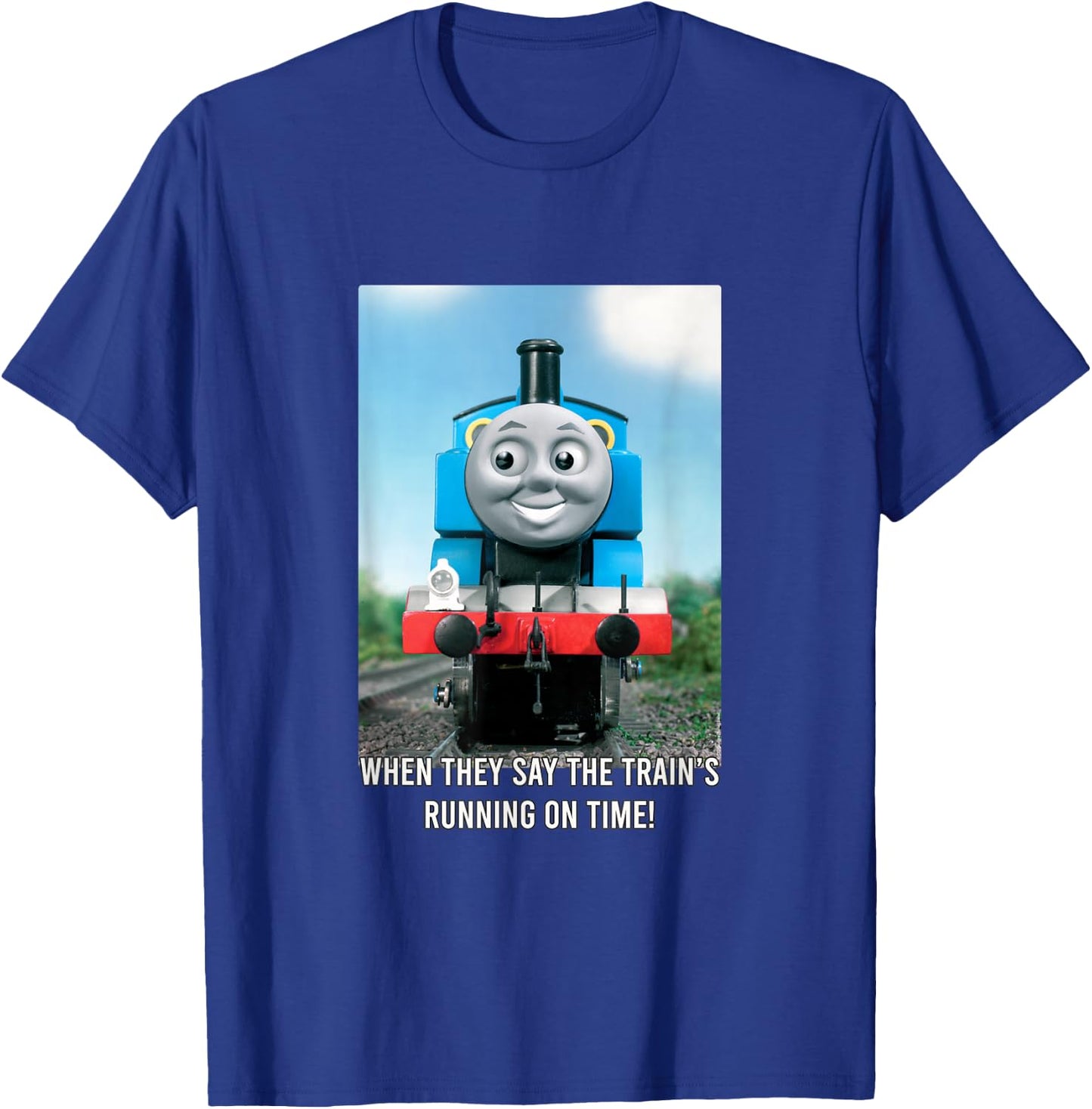 Thomas & Friends - Train's Running on Time T-Shirt - T-Shirt | Royal