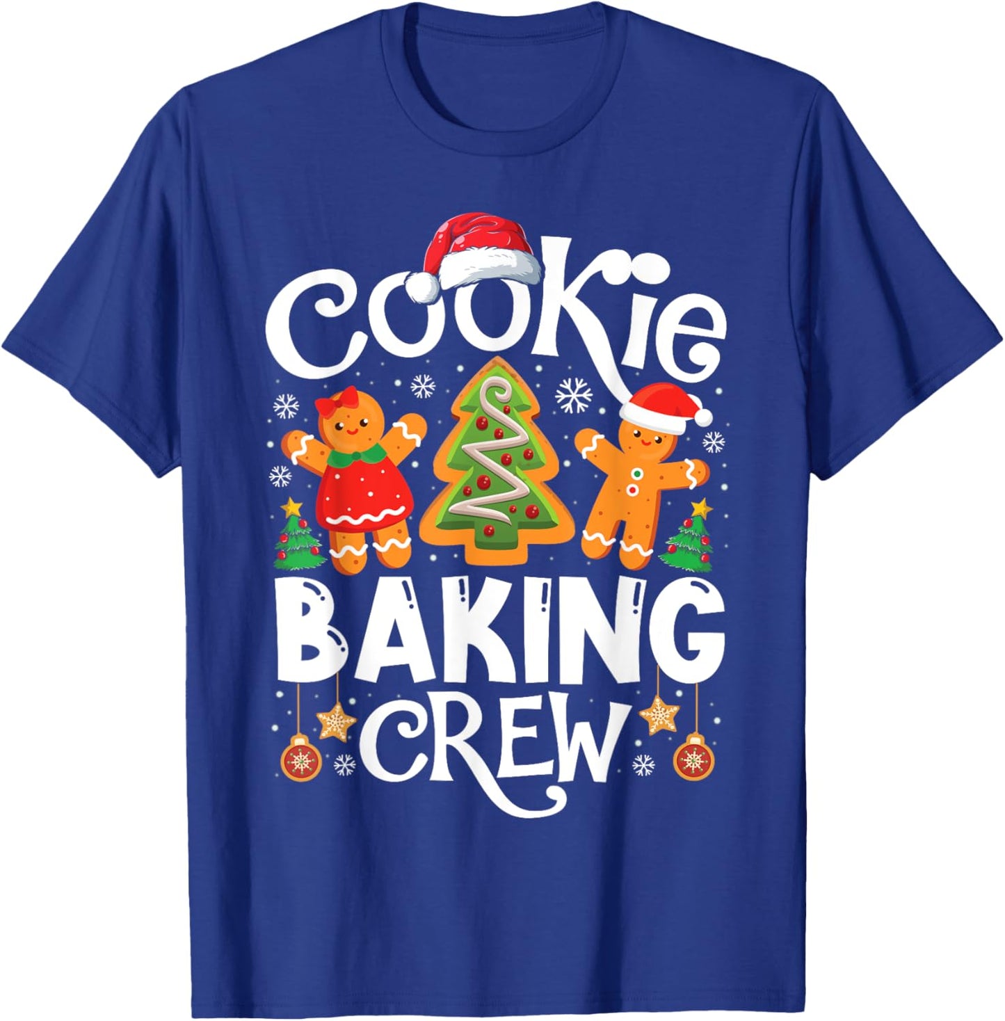 Cookie Baking Crew Cooking Lover Santa Xmas Gingerbread T-Shirt - T-Shirt | Royal