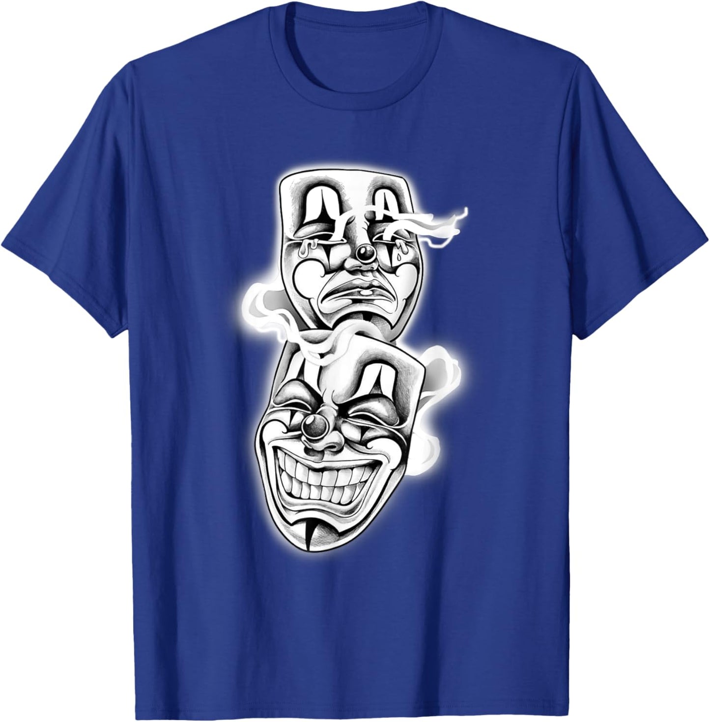 Laugh Now Cry Later Chicano Tattoo Flash T-Shirt - T-Shirt | Royal