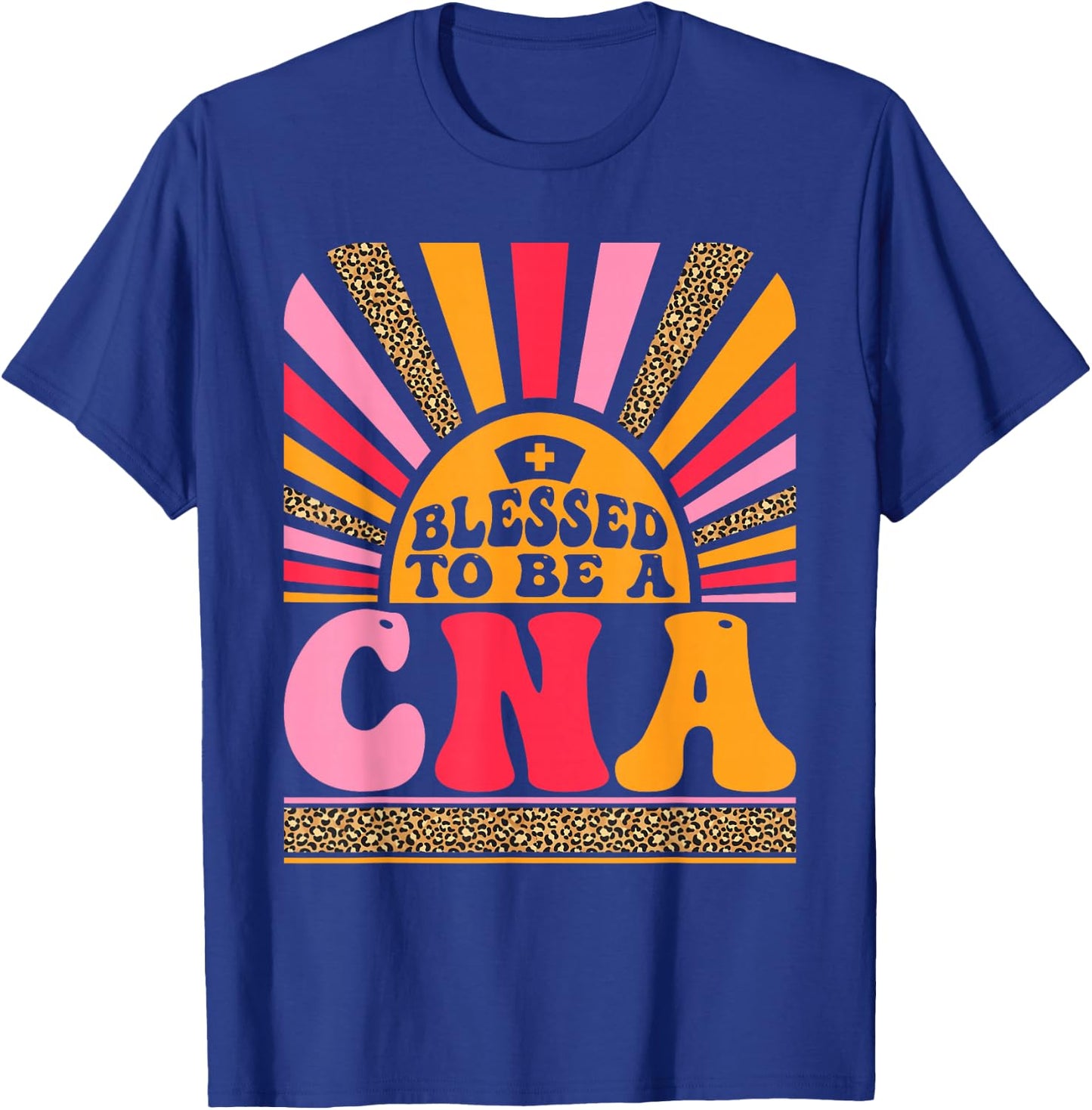 Cute Blessed CNA Nurse Certified Nursing Assistant T-Shirt - T-Shirt | Royal