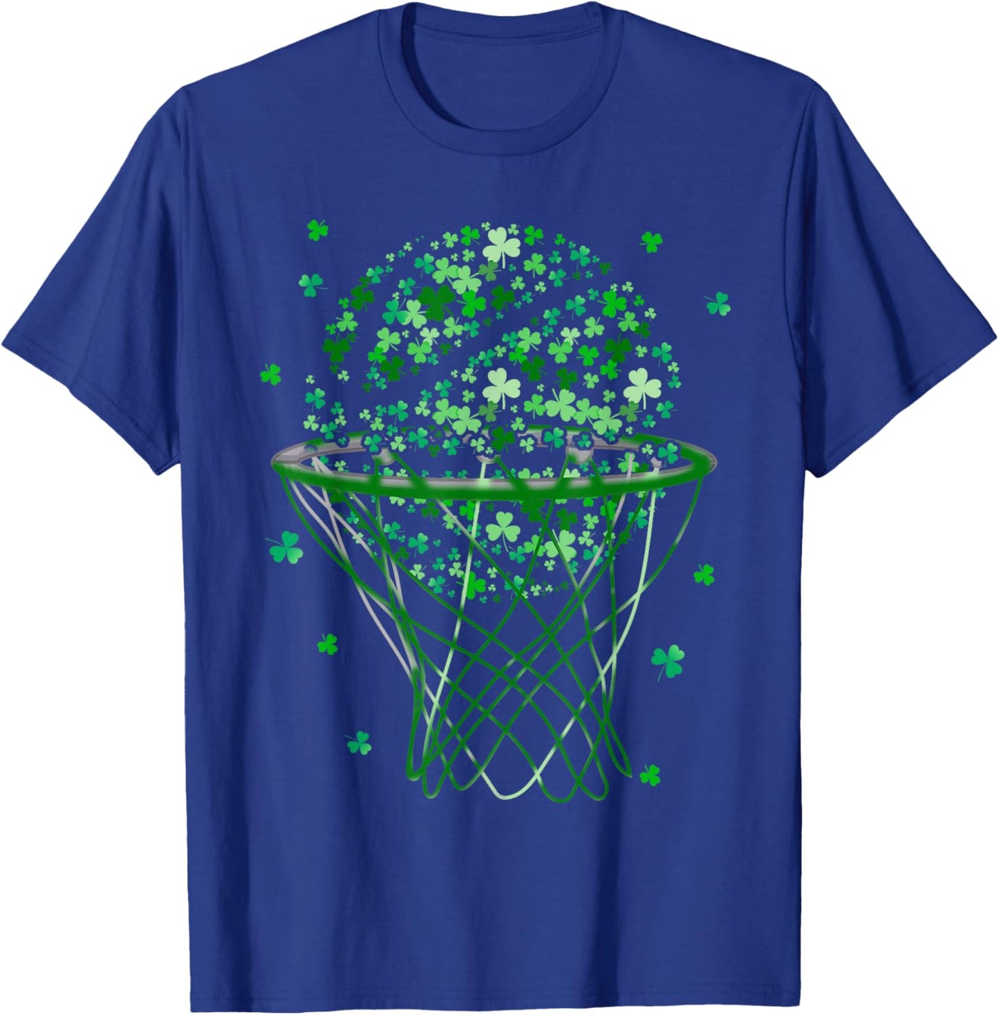 St Patricks Day Shamrock Basketball Saint Paddy's Kids Boys T-Shirt - T-Shirt | Royal