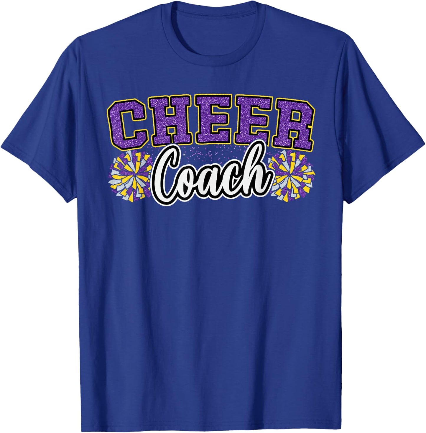 Loud Proud Cheer Coach Pom Poms Purple Cheerleader Women T-Shirt - T-Shirt | Royal