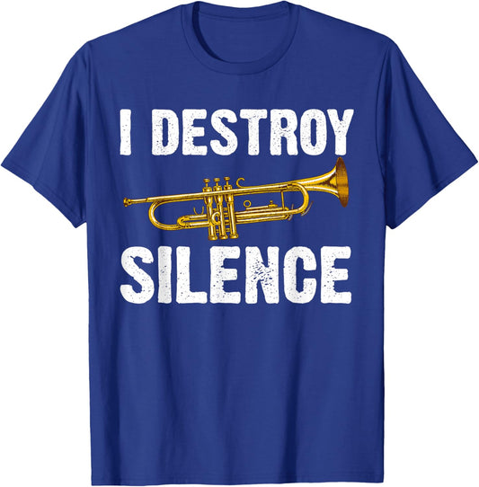 Funny Trumpet Player Art Women Trumpeter Orchestra T-Shirt - T-Shirt | Royal