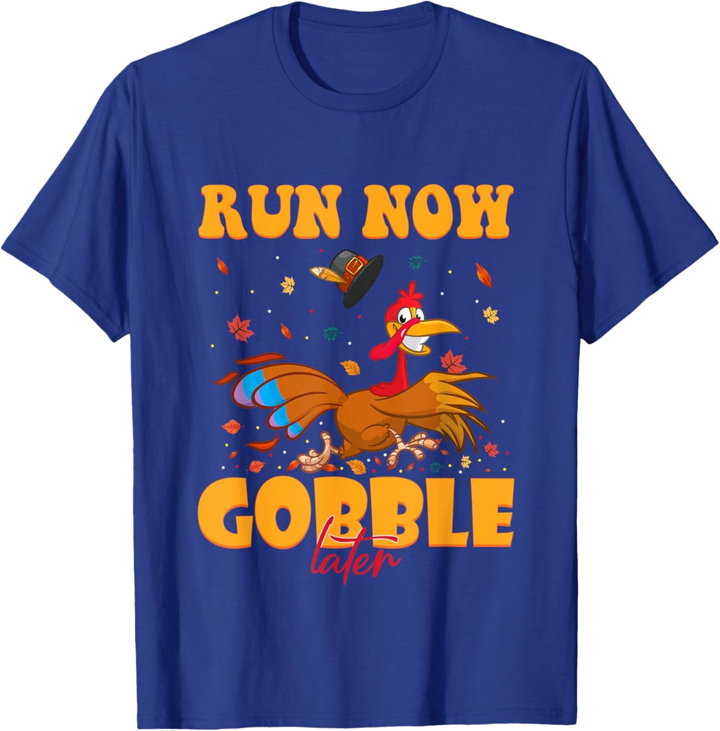 Turkey Trot Gear Costume Kids Thanksgiving Turkey Running T-Shirt - T-Shirt | Royal
