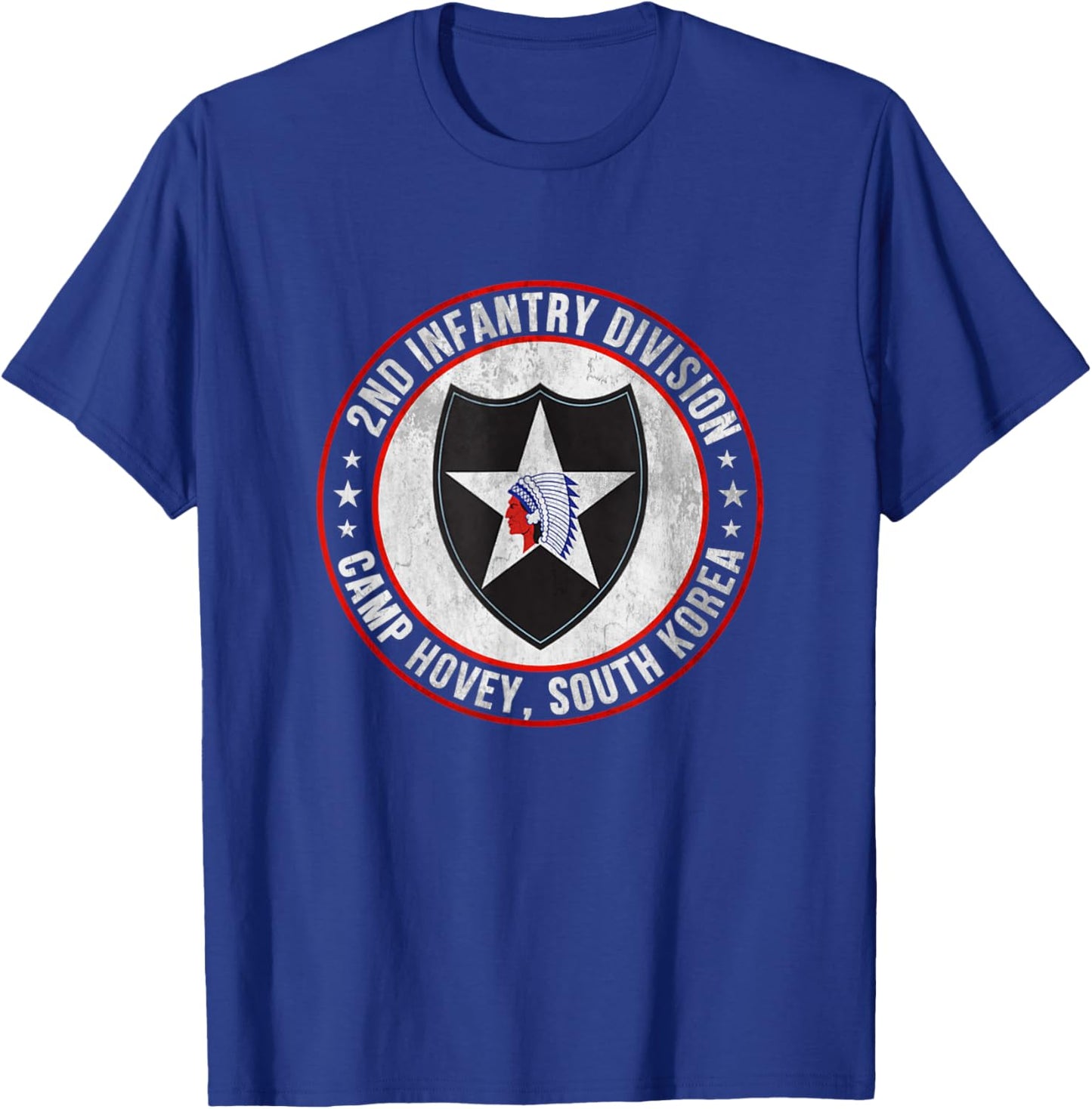 2nd Infantry Division Camp Hovey Korea Veteran Father Day T-Shirt - T-Shirt | Royal