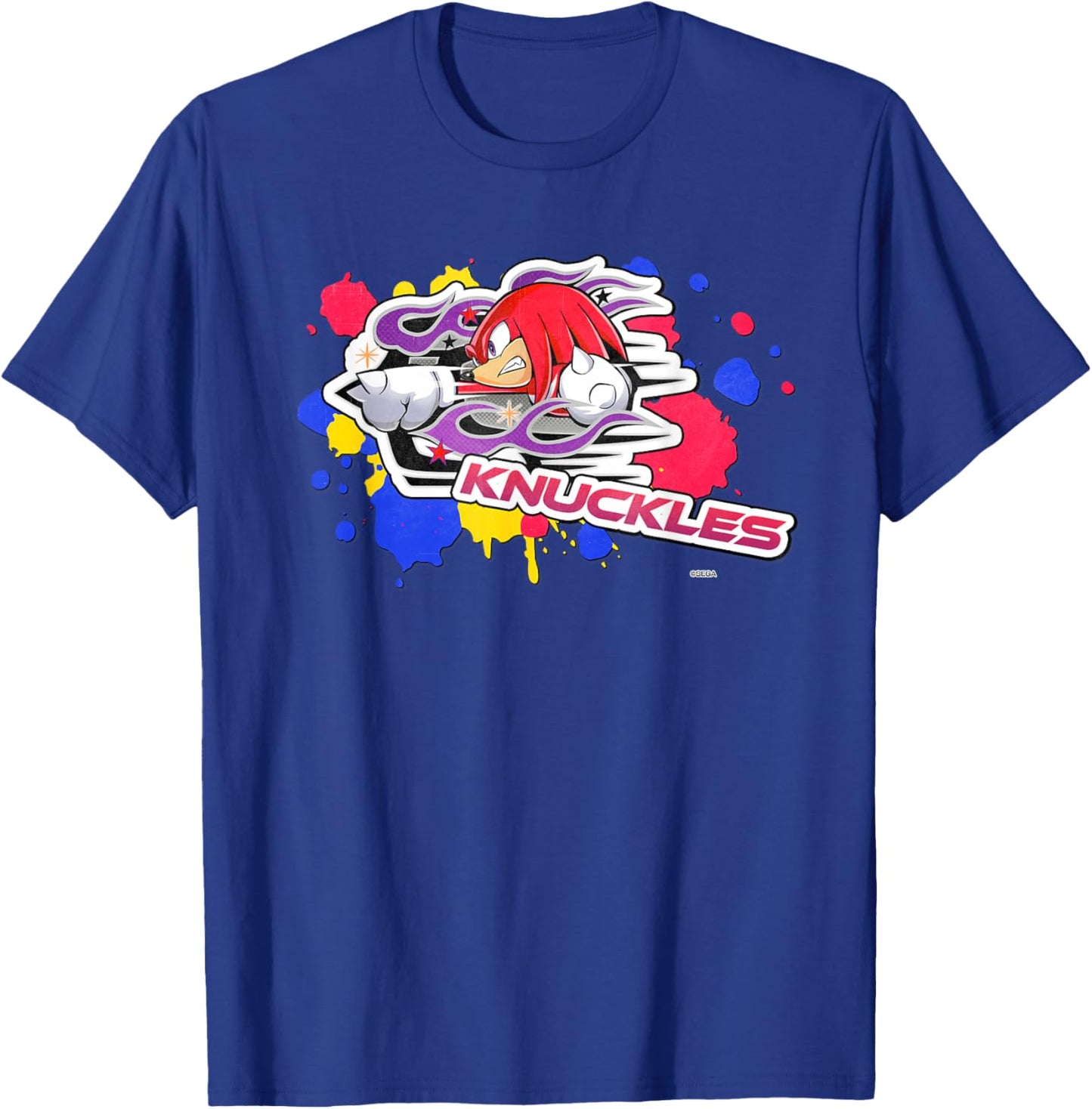 Sonic Racing Cross World Launch Knuckles T-Shirt - T-Shirt | Royal