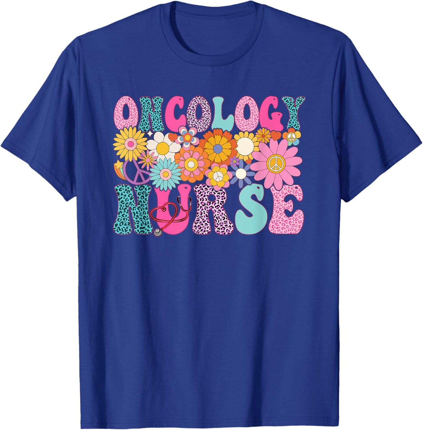 Oncology Nurse Week Groovy Appreciation Day T-Shirt - T-Shirt | Royal