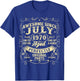 Awesome Since July 1970 Year Of Birth Birthday 1970 Vintage T-Shirt - T-Shirt | Royal
