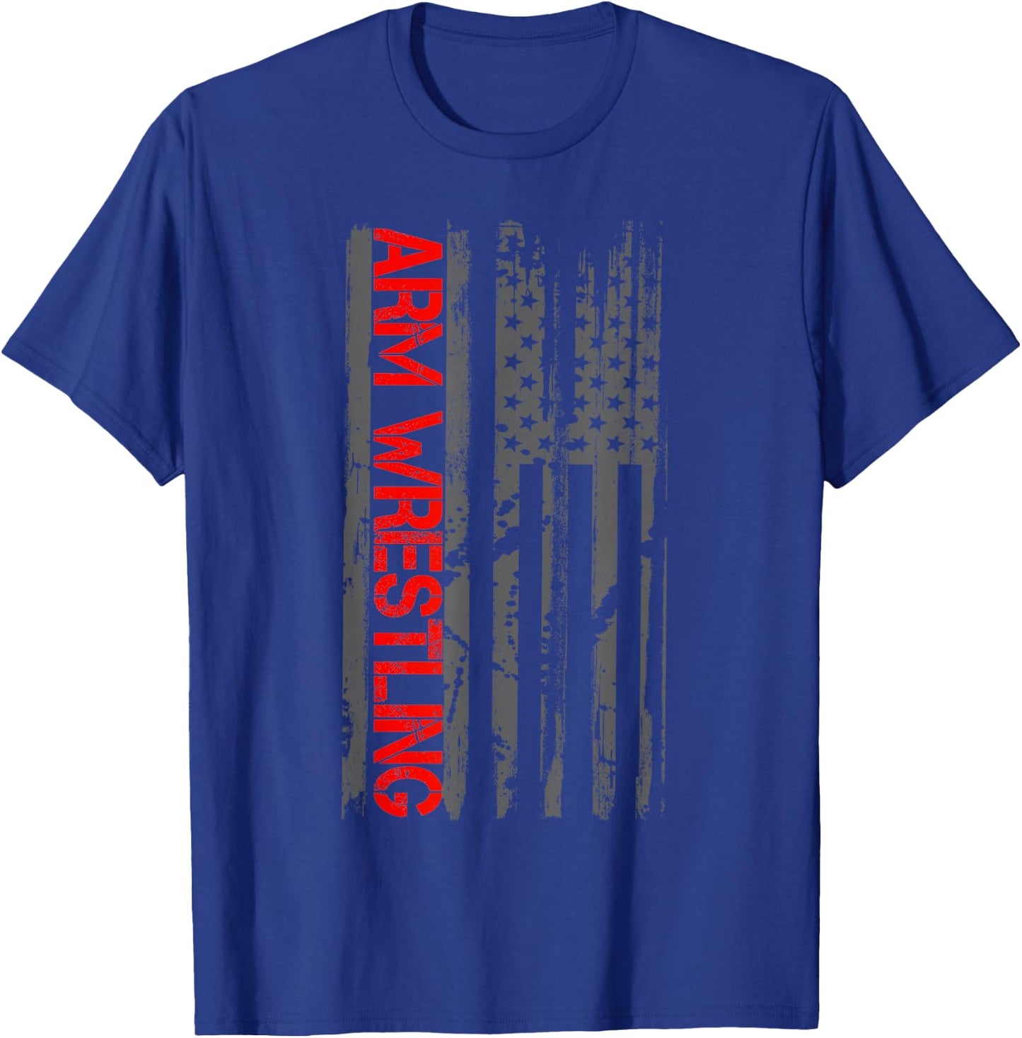 Arm Wrestling Patriotic American Flag T-Shirt - T-Shirt | Royal