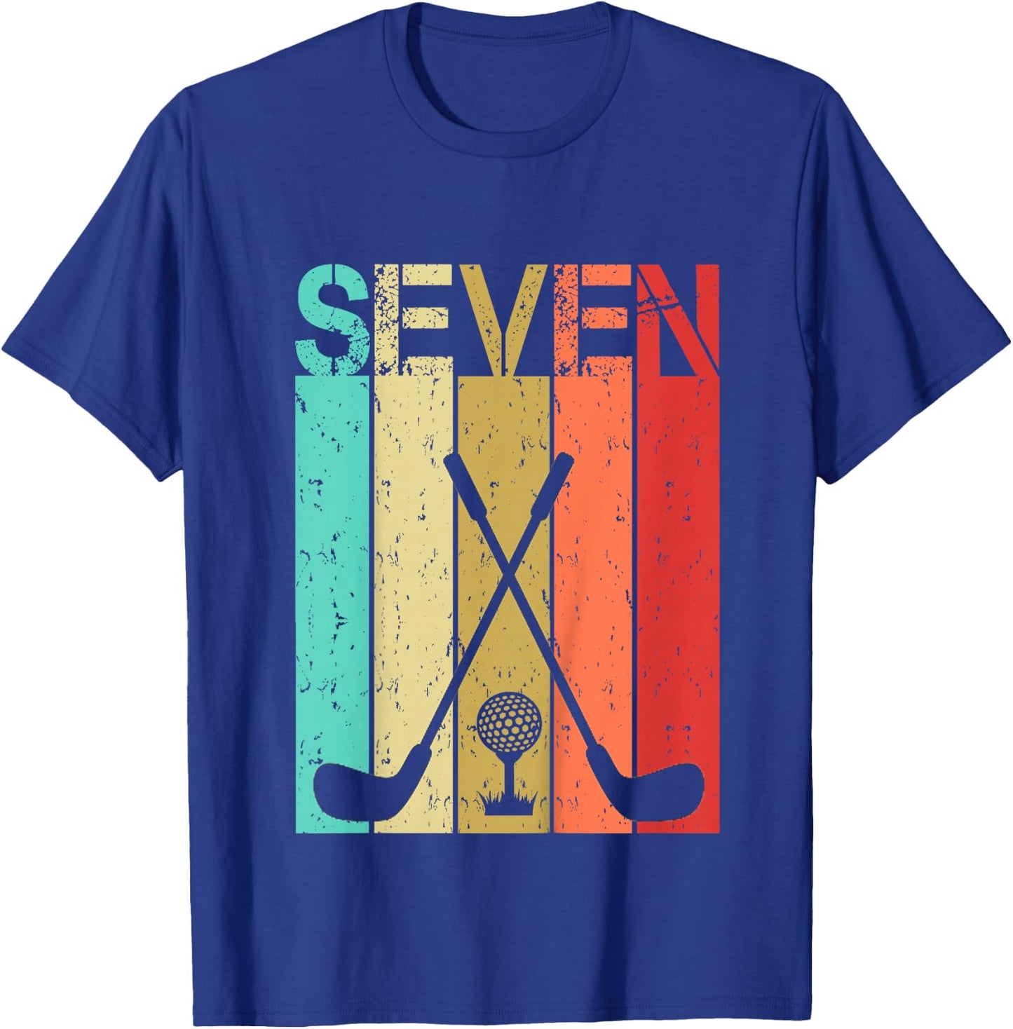 Golf 7 Birthday Boy Girl Golf 7 Year Old T-Shirt - T-Shirt | Royal