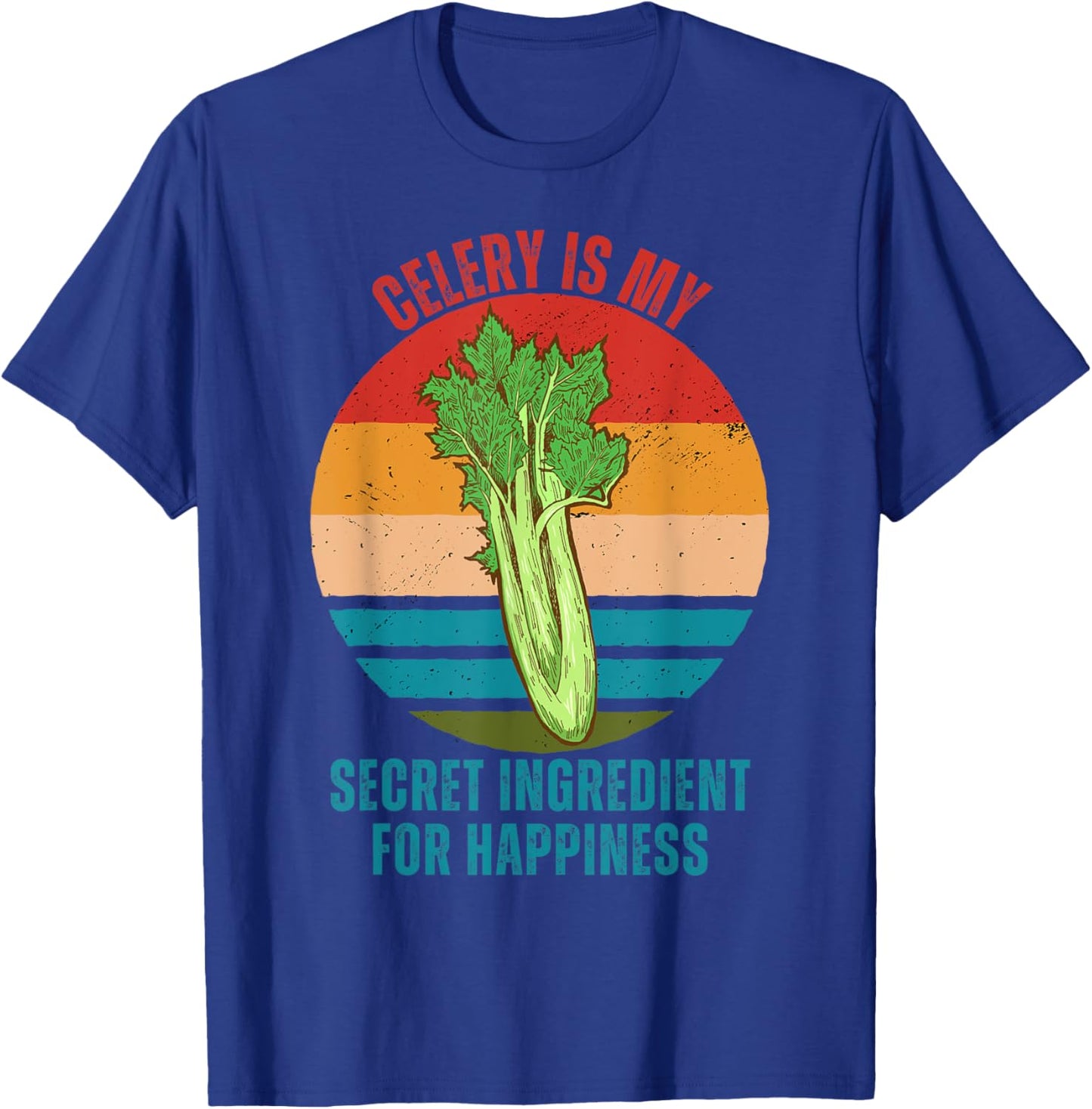 Vintage Celery Is My Secret Ingredient For Happiness T-Shirt - T-Shirt | Royal