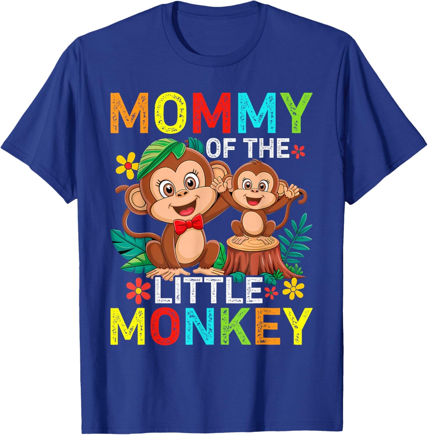 Mommy Of Little Monkey Birthday Family Matching T-Shirt - T-Shirt | Royal
