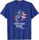 Turn and Burn - Patriotic Barrel Racing - Riding Gifts T-Shirt - T-Shirt | Royal