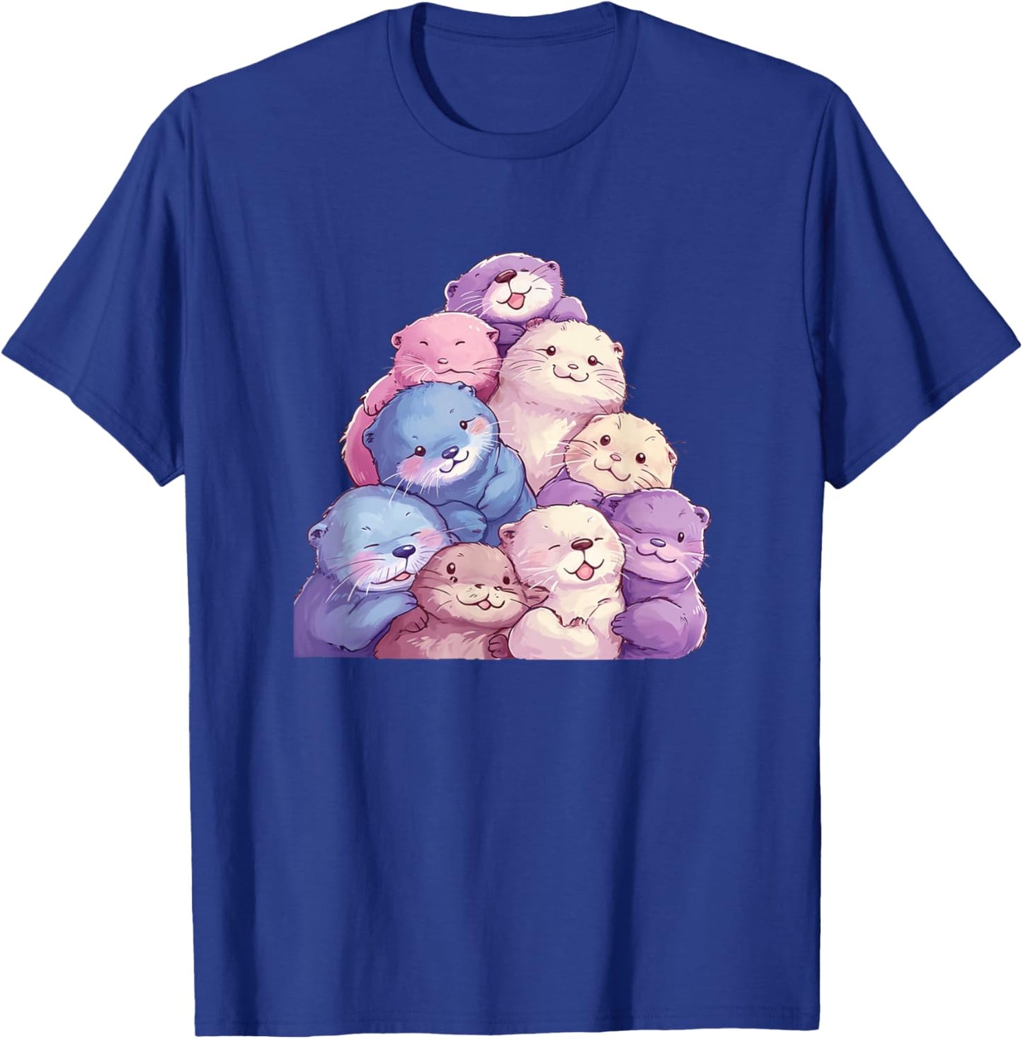 Cute Kawaii Pastel Otter Boys Girls Kids T-Shirt - T-Shirt | Royal