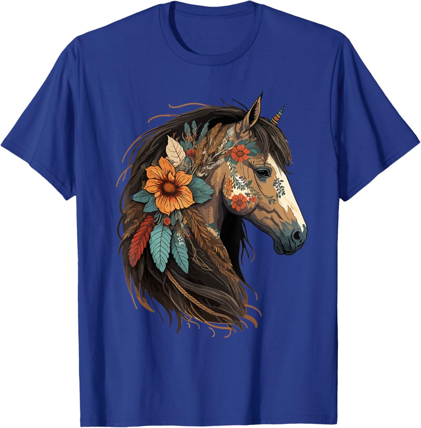 Just a girl who loves horses Co. Equestrian Horse Lover Western Cowgirl Horseback Riding T-Shirt - T-Shirt | Royal