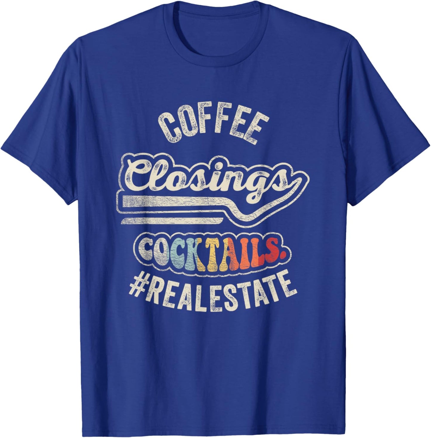 Retro Gift Real Estate Agent Real Estate Broker Realtor T-Shirt - T-Shirt | Royal