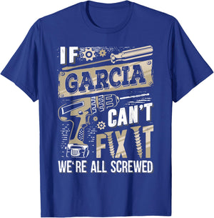 Vintage Classic GARCIA Family Name Ideas -Adults & Kids Funny Vintage Name Family Black Small Regular Fit Short Sleeve T-Shirt - T-Shirt | Royal