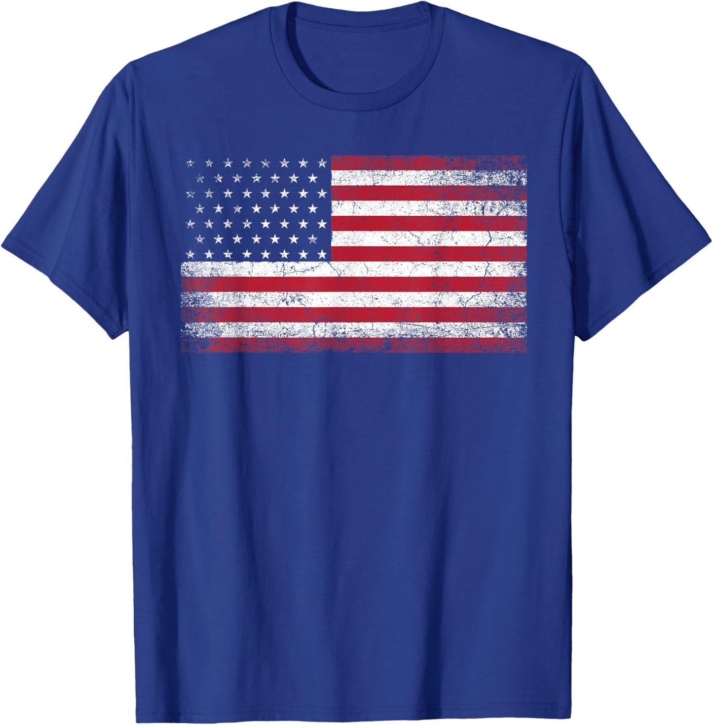 4th of July American Flag Vintage Country Small T-Shirt - T-Shirt | Royal