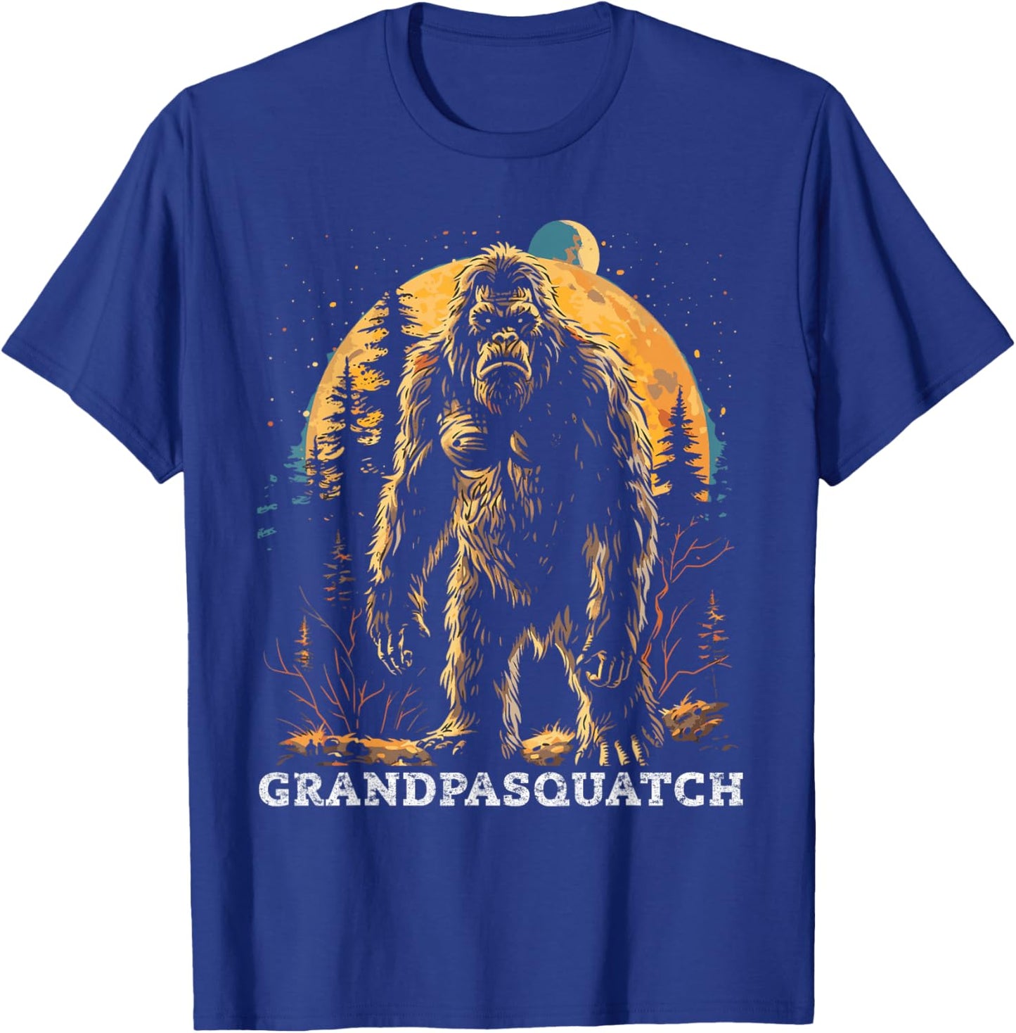 Grandpa Squatch Bigfoot Sasquatch T-Shirt - T-Shirt | Royal