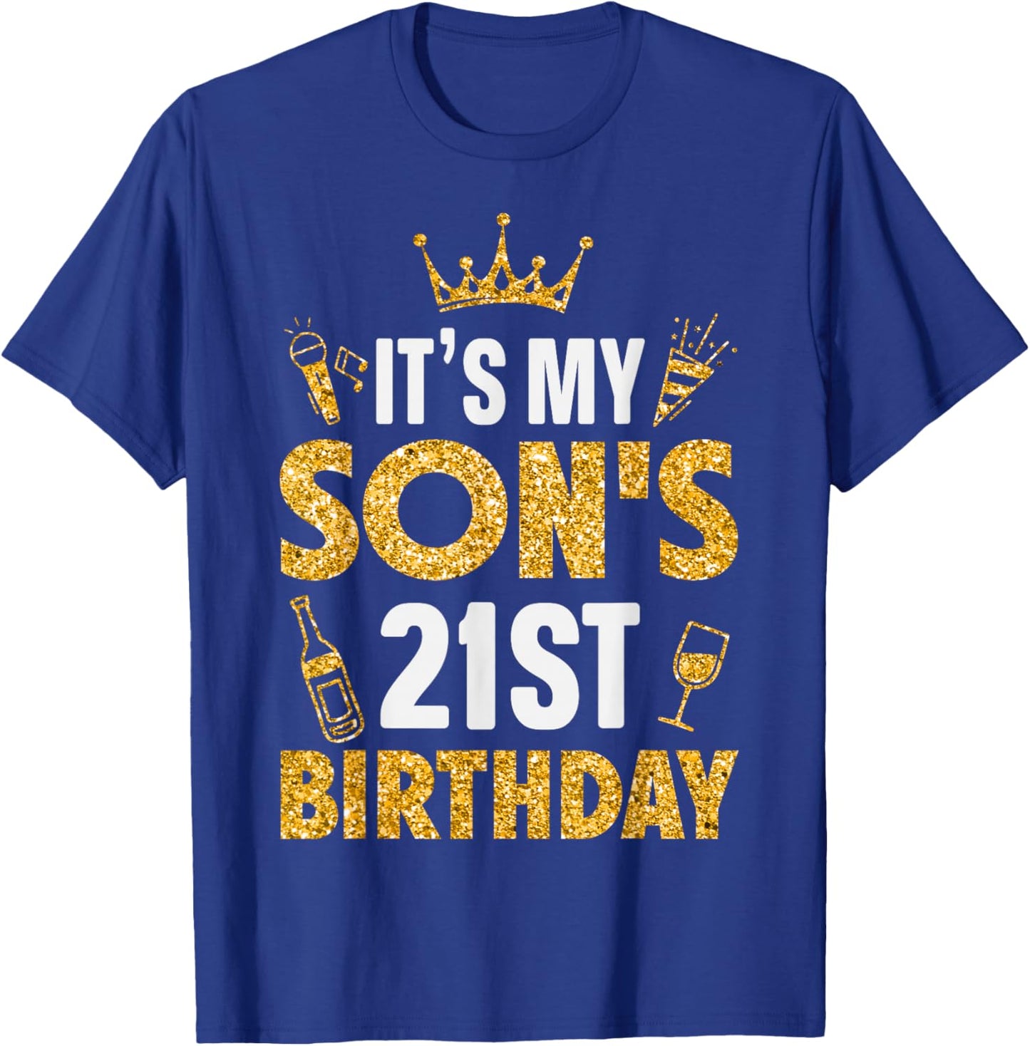 Son It's My Son's 21st Birthday 2004 21 Years Old T-Shirt - T-Shirt | Royal