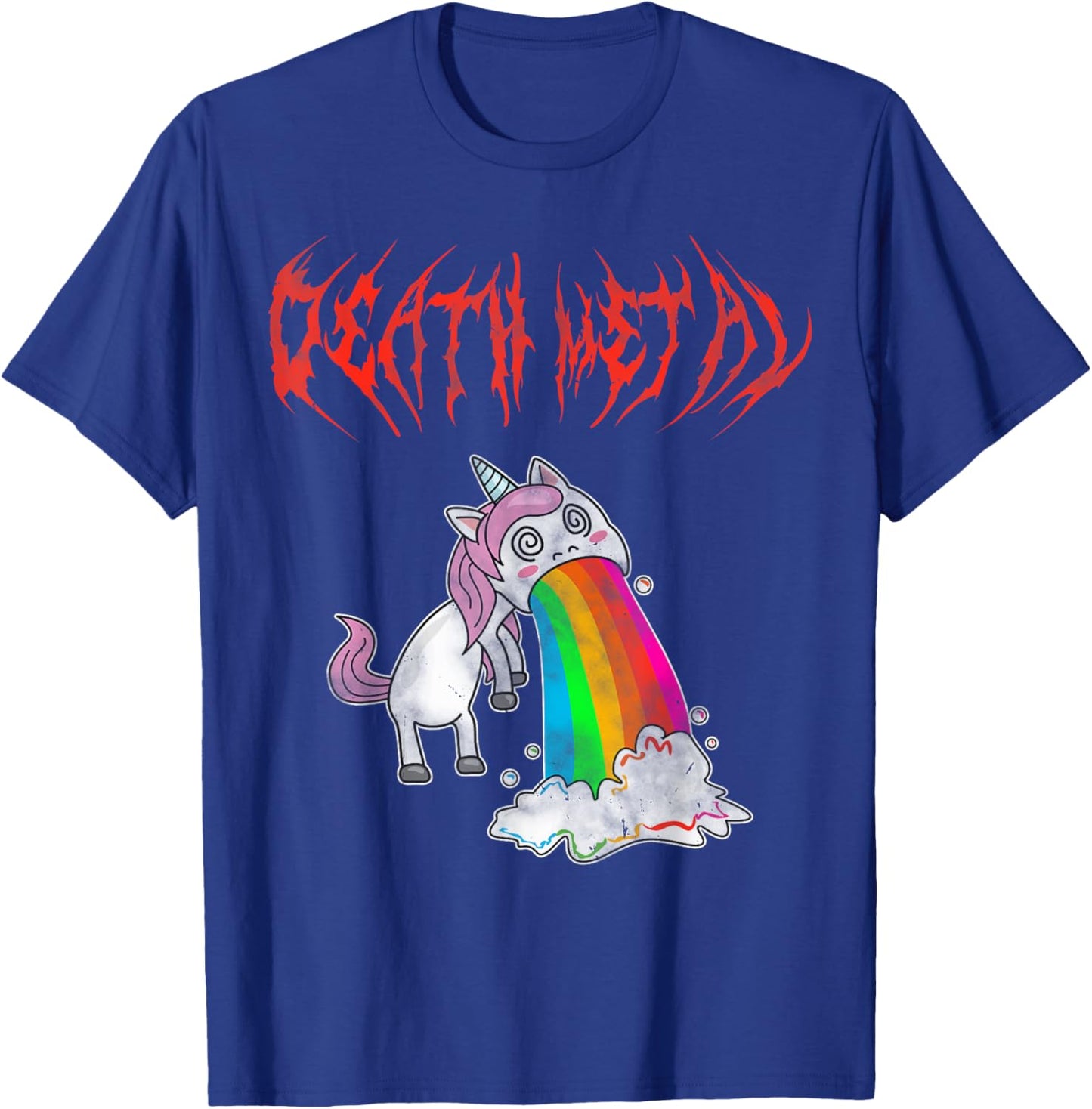 Metal Festival Puking Unicorn Death Metal Unicorn Metalcore T-Shirt - T-Shirt | Royal