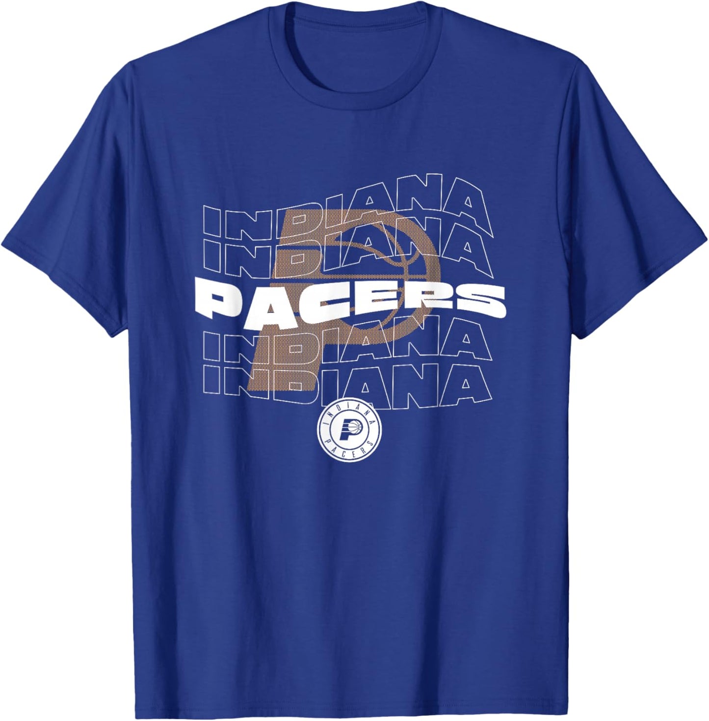 NBA Indiana Pacers Wave Outline Team Logo T-Shirt - T-Shirt | Royal