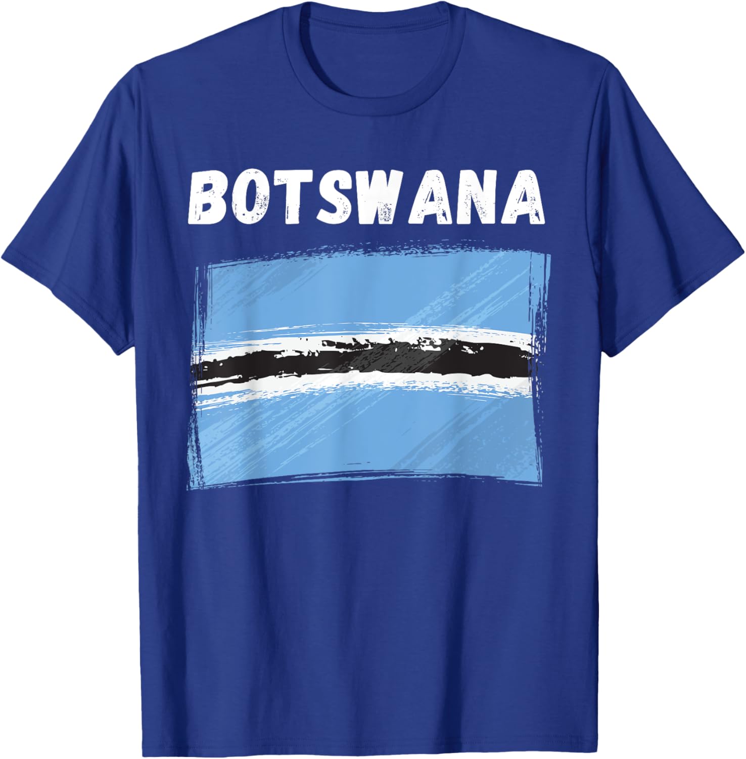 Botswana Flag Vintage Grunge Batswana Flag Botswana Souvenir T-Shirt - T-Shirt | Royal