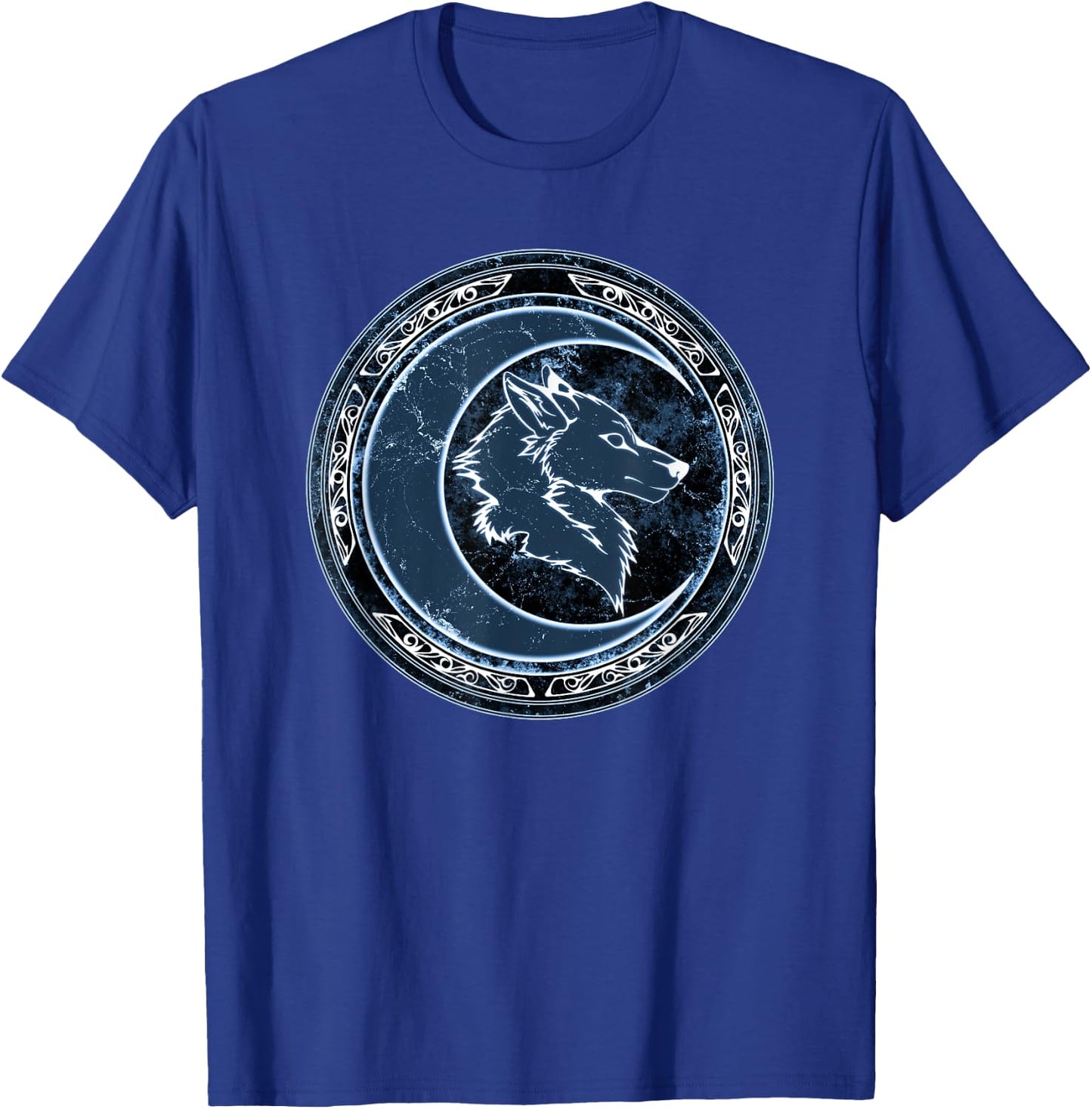 Celtic Wolf and Moon T-Shirt - T-Shirt | Royal