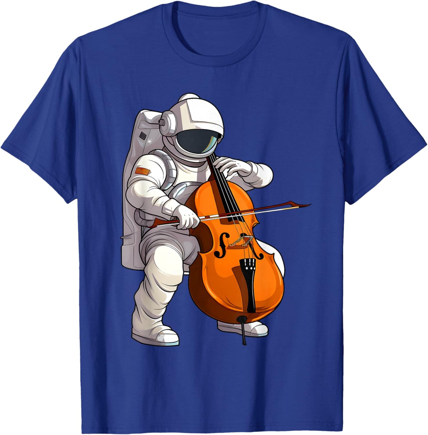 Cool Cello Art Cellist Music Cello Player Astronaut Design T-Shirt - T-Shirt | Royal