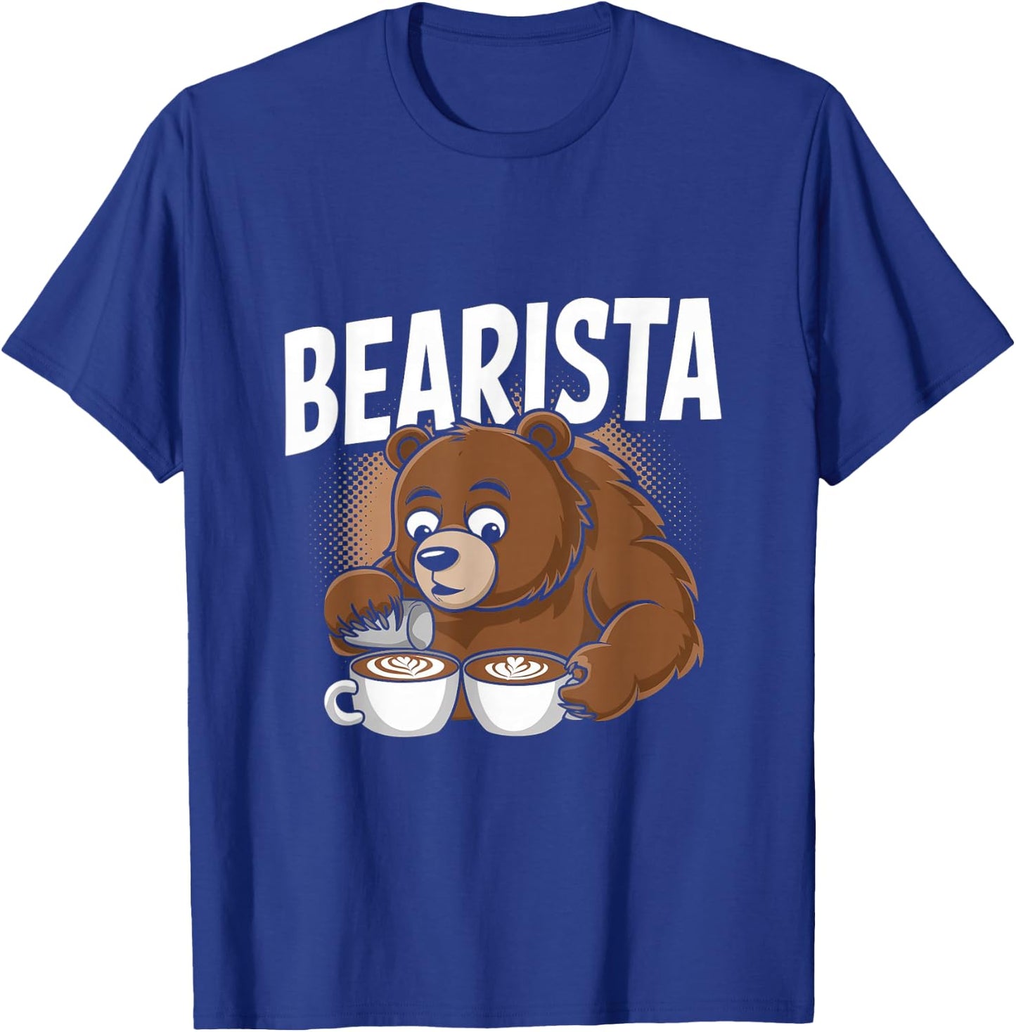 Bearista Funny Barista Pun Coffee Bear T-Shirt - T-Shirt | Royal