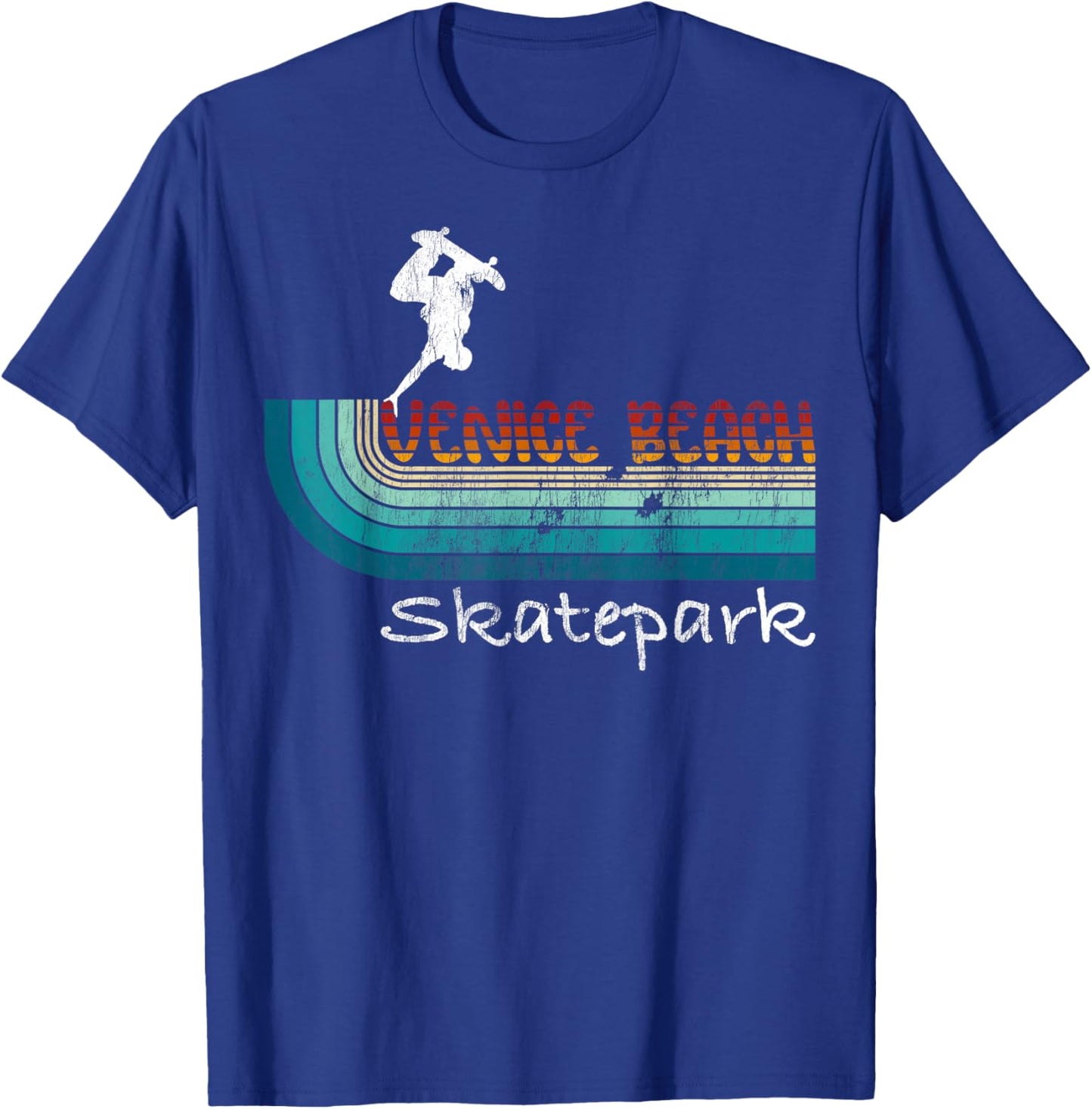 Venice Beach California Skatepark, Skateboard T-Shirt - T-Shirt | Royal