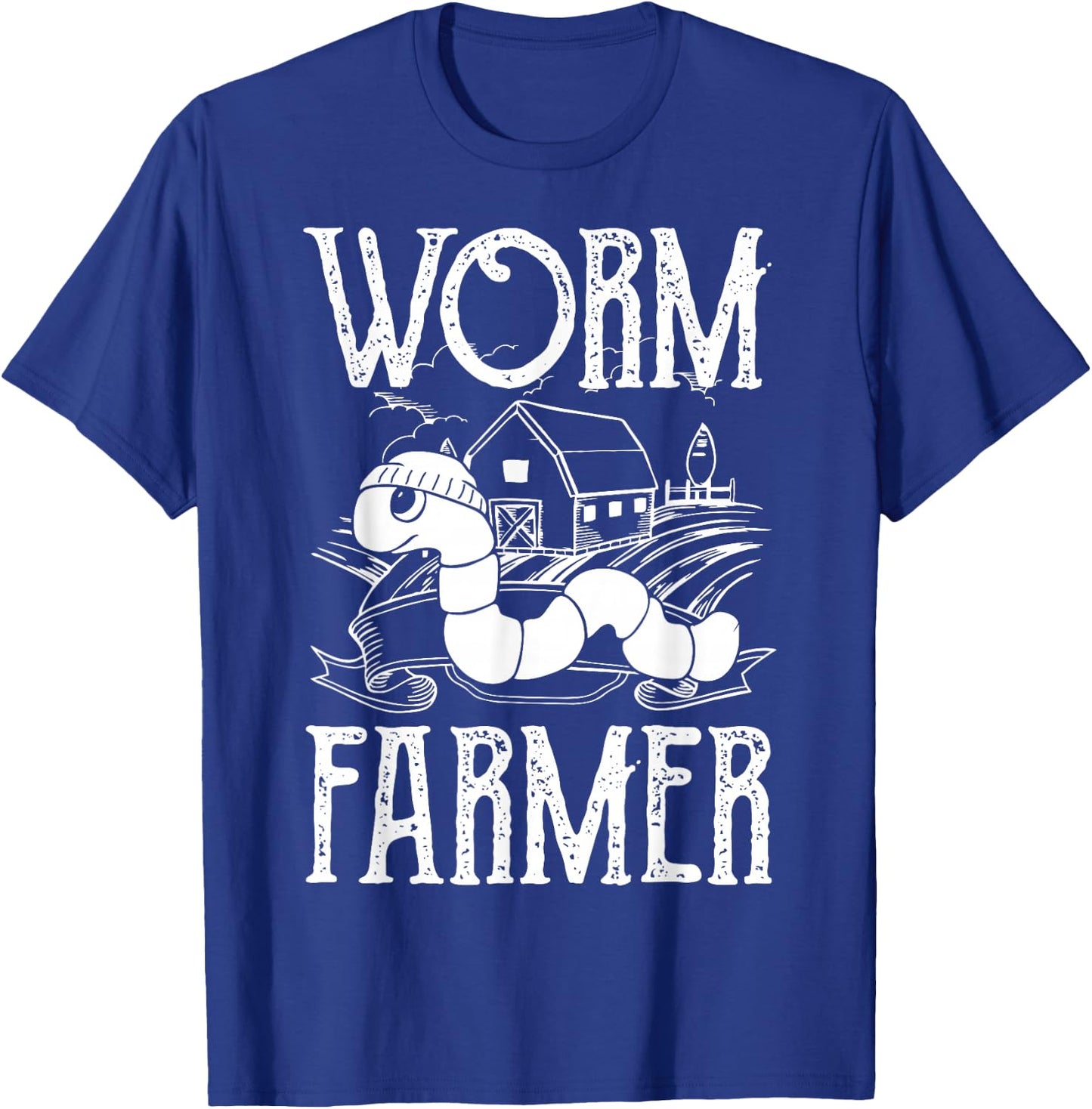 Worm Farmer Vermiculture Gardening Farming Compost T-Shirt - T-Shirt | Royal