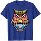 Psychedelic Owl, Hippie Tribal Tie Dye Trippy T-Shirt - T-Shirt | Royal
