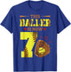 7th Birthday Softball This Baller Is Now Seven Girl 7 Yr Old T-Shirt - T-Shirt | Royal