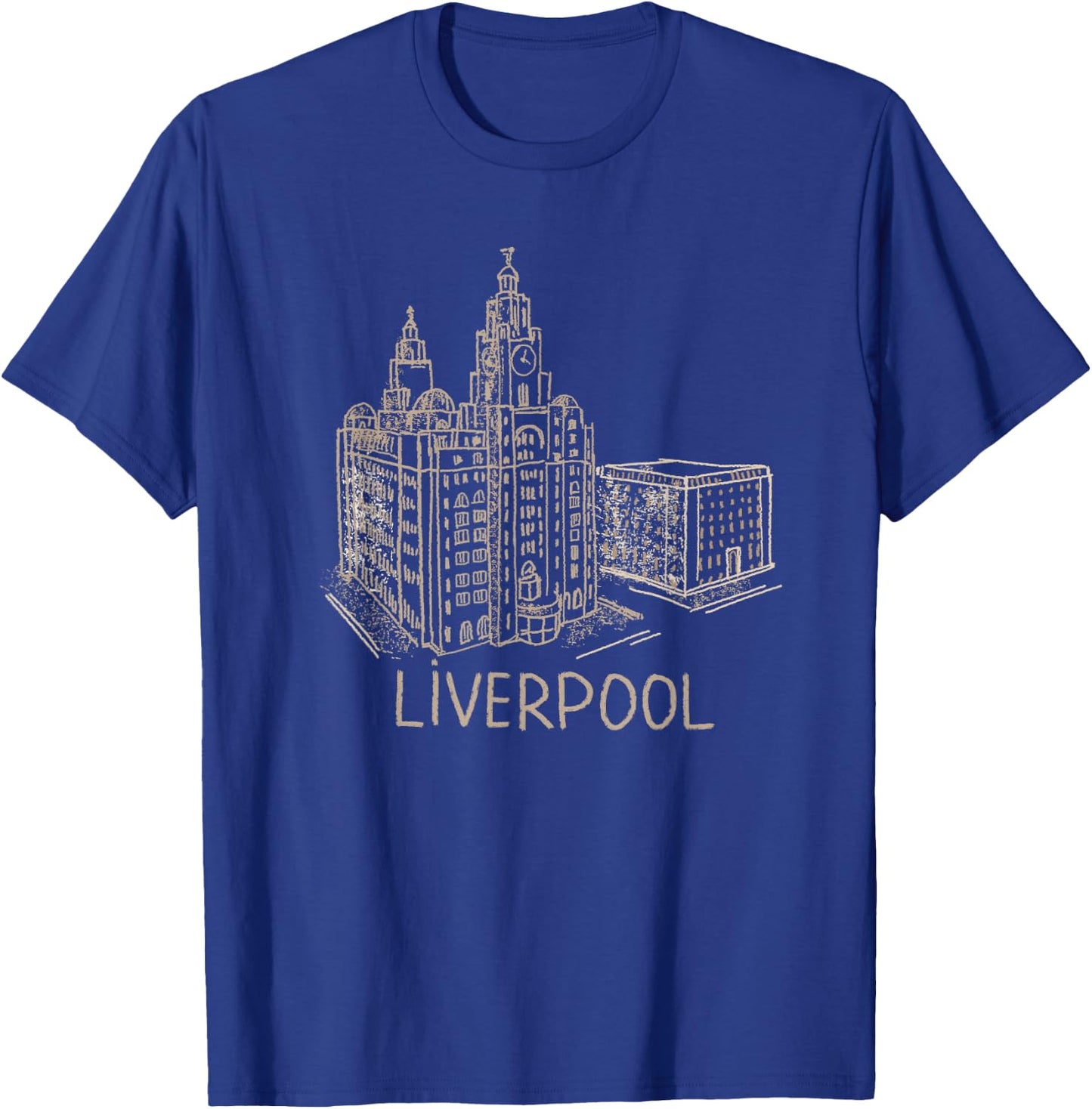 Liverpool England Travel Souvenir City Landmark Gift T-Shirt - T-Shirt | Royal