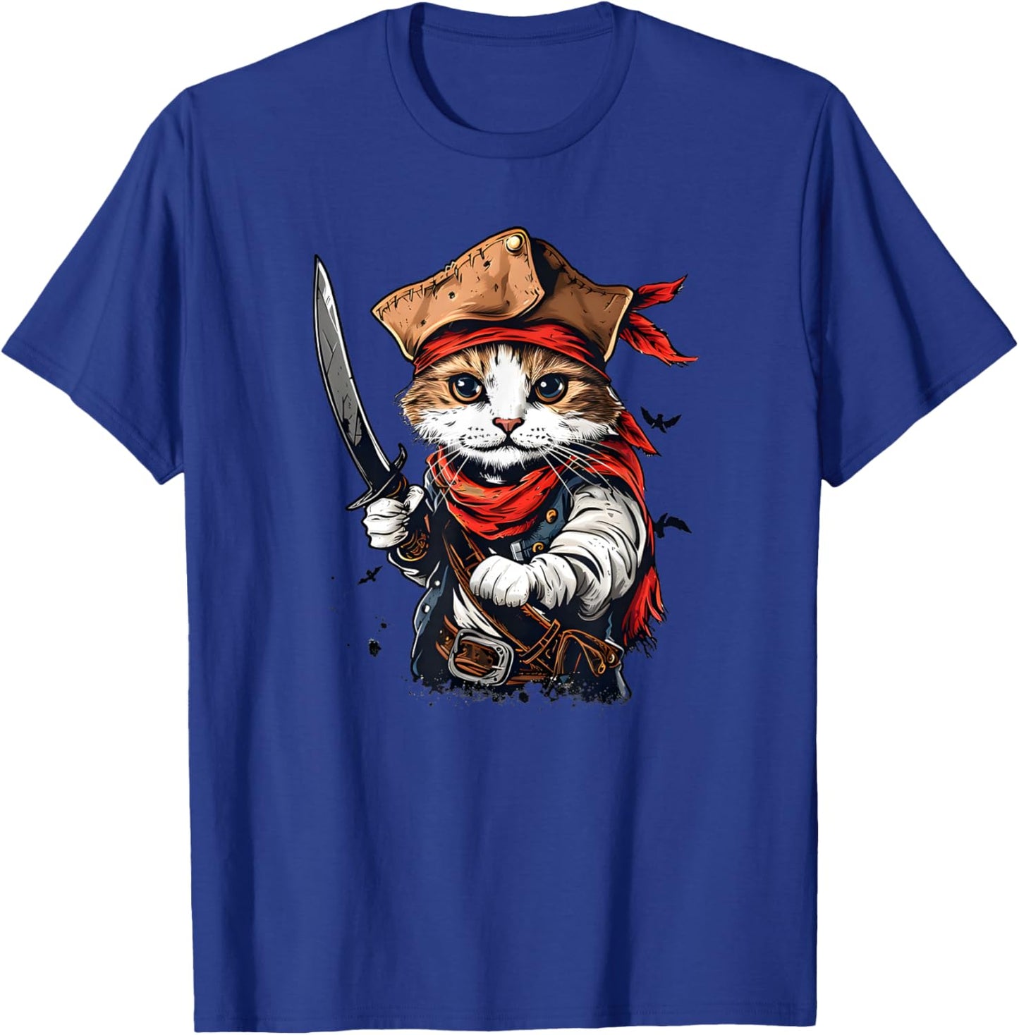 Swashbuckling Pirate Cat Voyage - Unleash Your Kitty's Inner Men Women Kids T-Shirt - T-Shirt | Royal