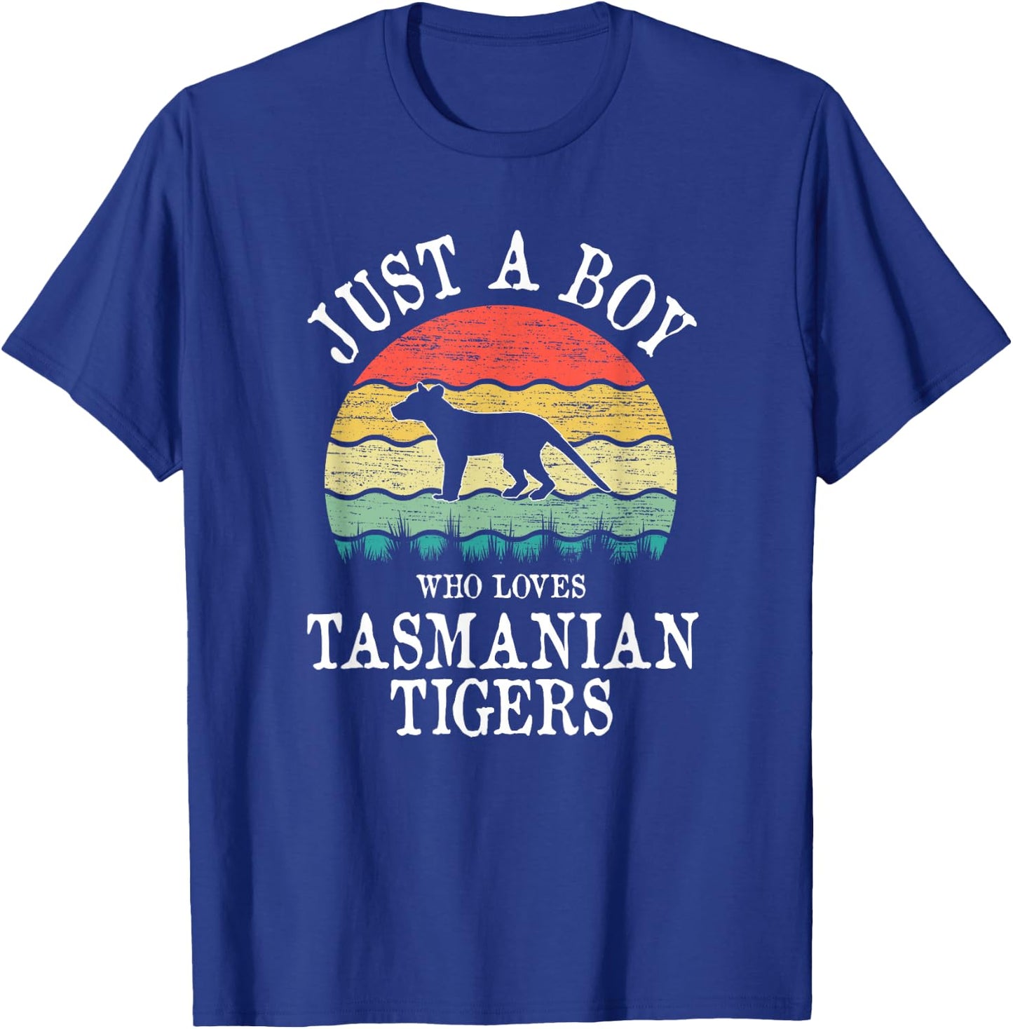 Just A Boy Who Loves Tasmanian Tigers T-Shirt - T-Shirt | Royal